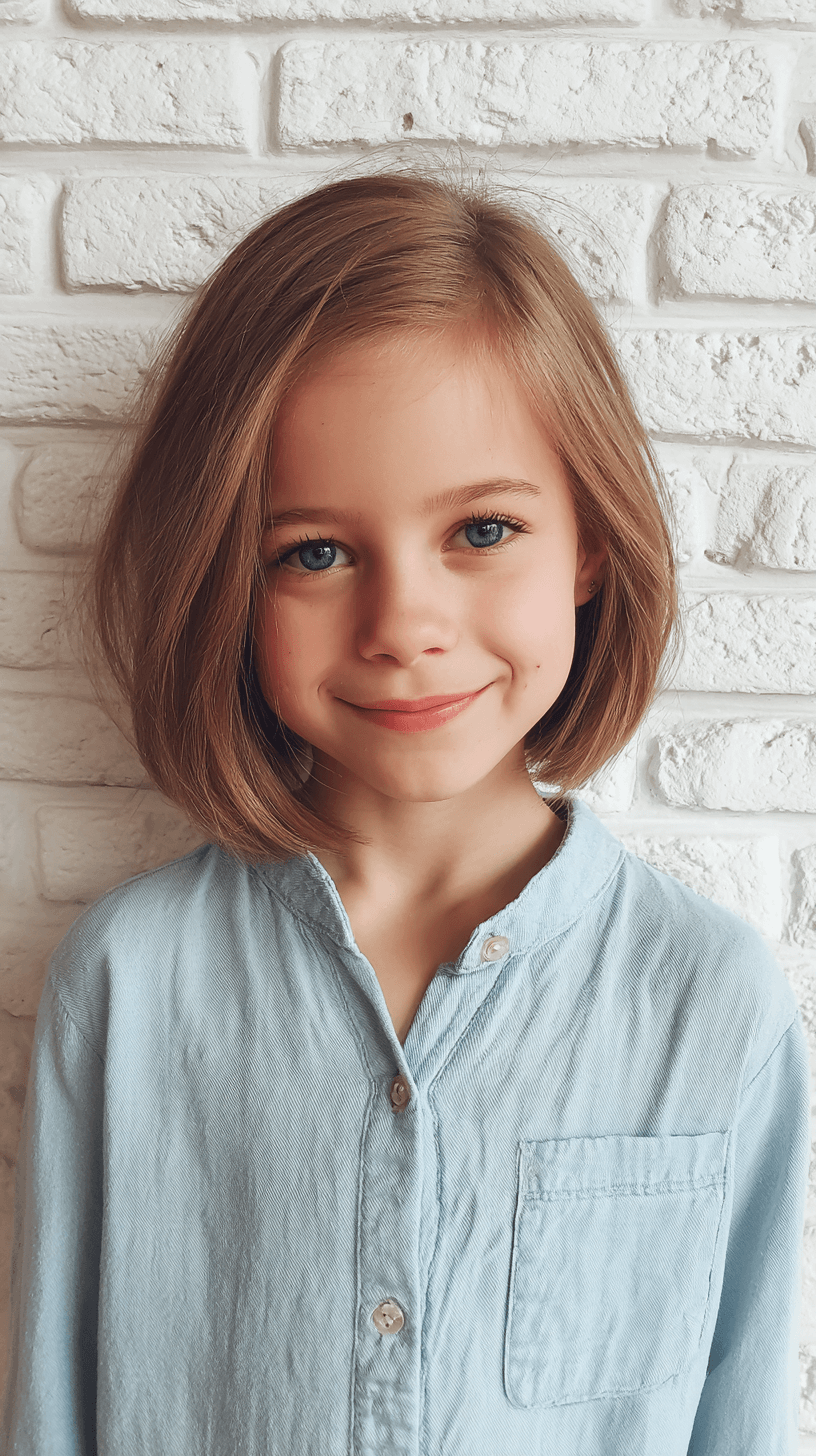Charming Textured Bob with Subtle Side Part