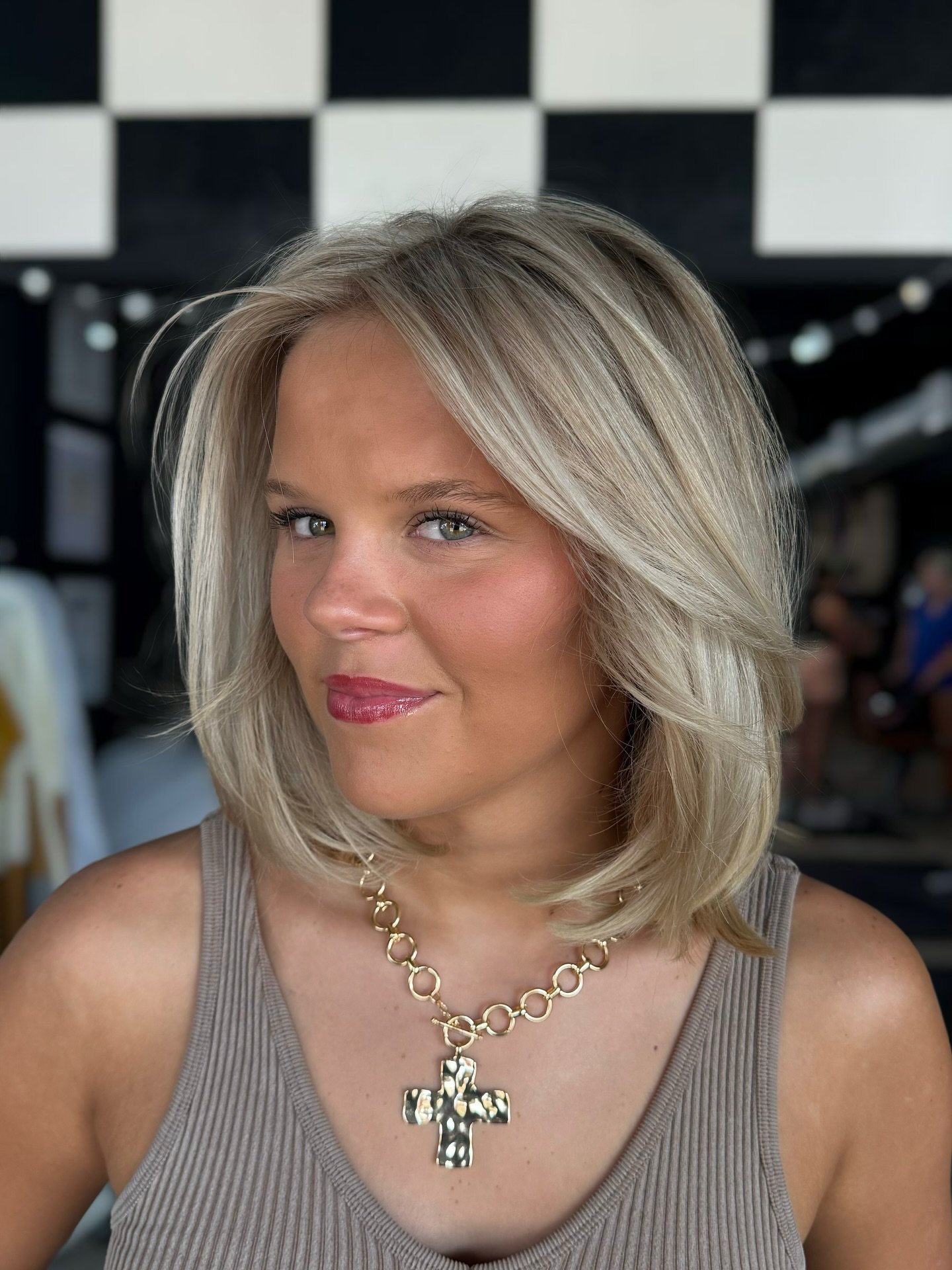 Chic Blunt Cut with Soft Face-Framing Layers