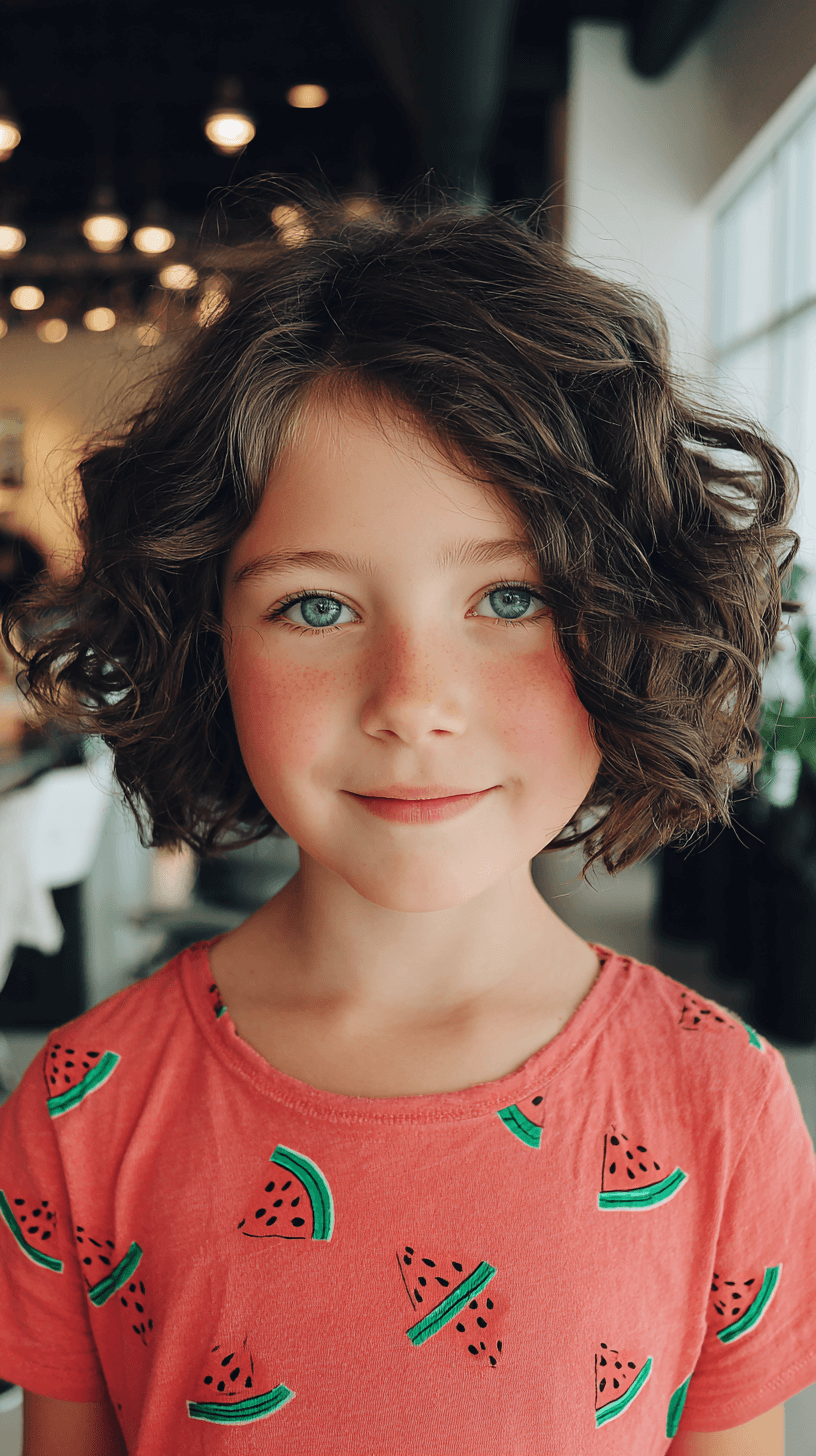 Chic Curly Bob with Soft Layers