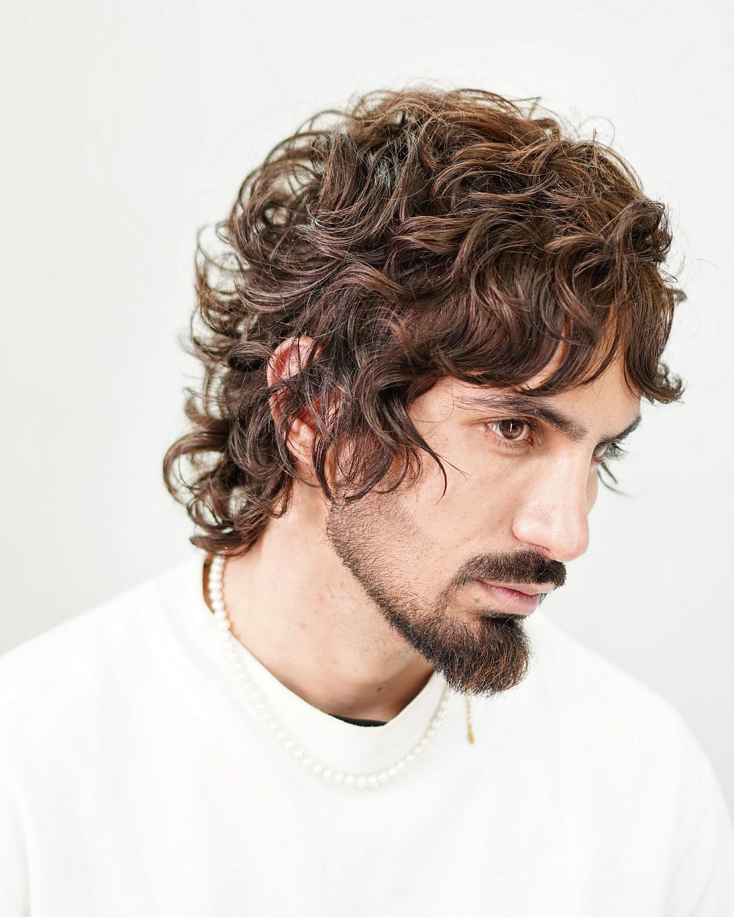 Chic Curly Layered Cut with Textured Ends
