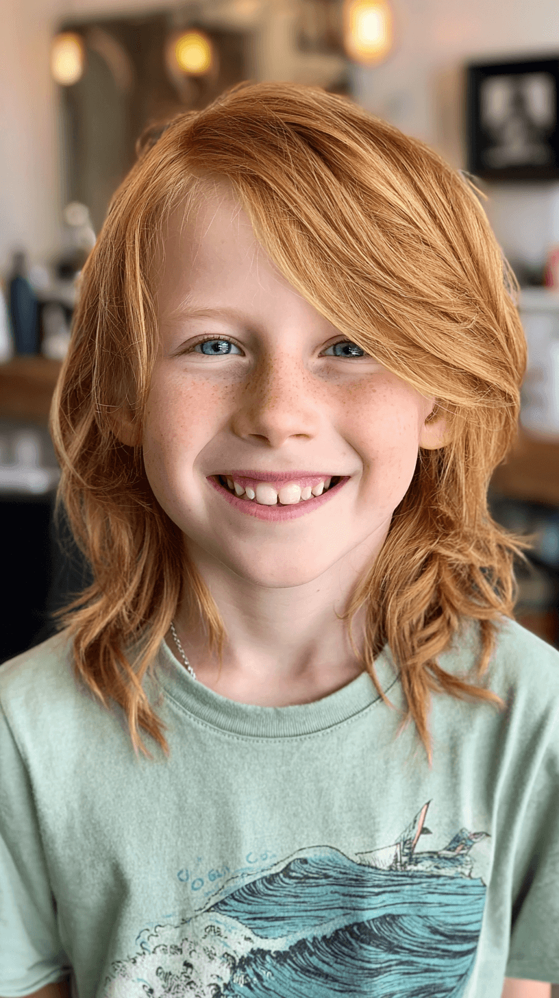 Chic Layered Shag with Textured Bangs