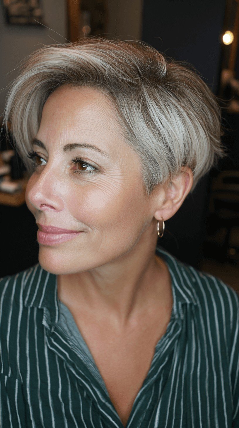 Chic Short Textured Pixie Cut with Subtle Layers
