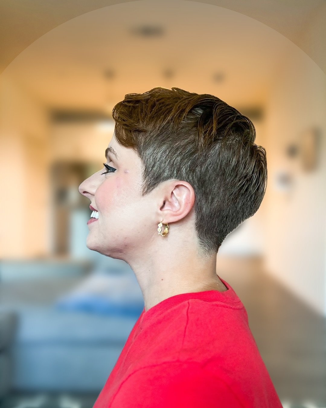 Chic Textured Pixie Cut with Subtle Fade