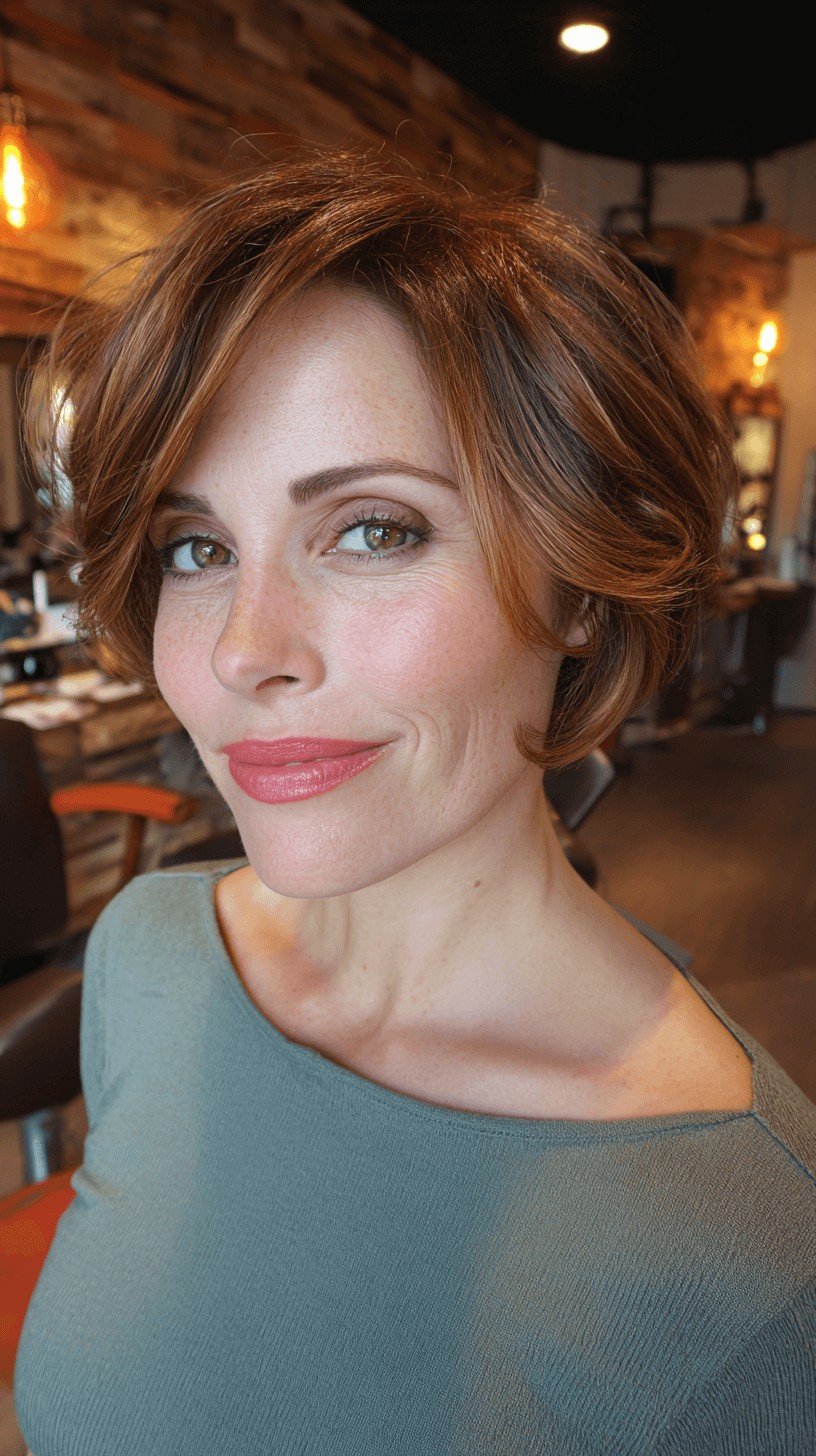 Chic Textured Short Cut with Soft Face-Framing Layers