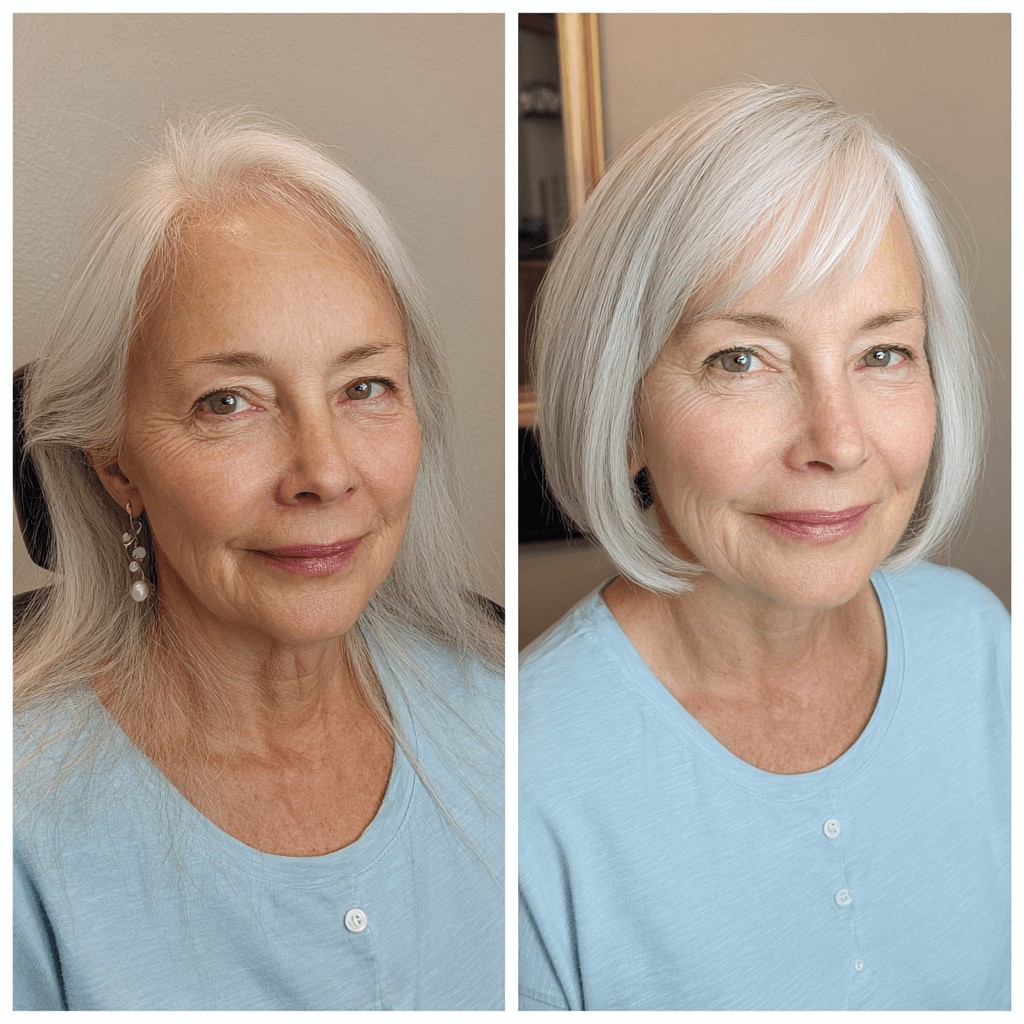 Classic Blunt Bob with Soft Bangs