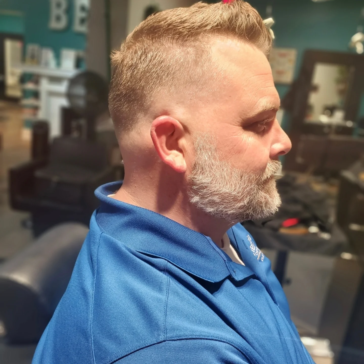 Classic Textured Crew Cut with Faded Sides