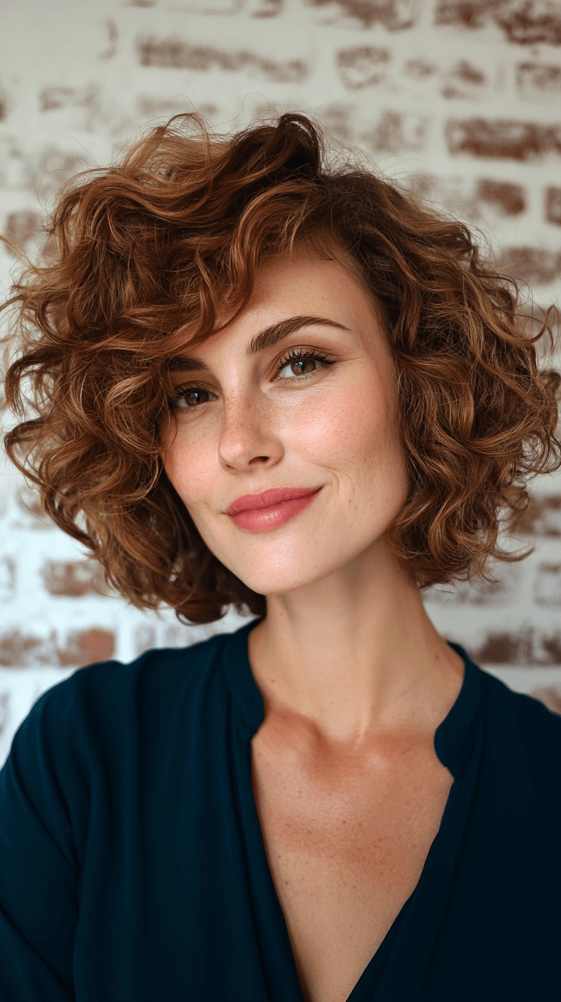 Dynamic Curly Bob with Soft Volume
