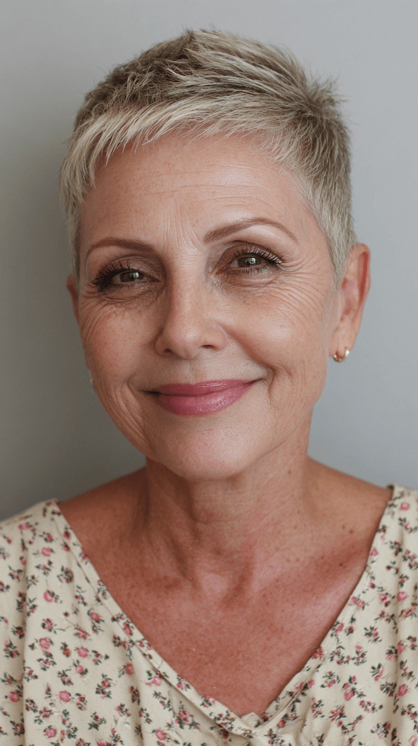 Fresh Textured Pixie Cut with Subtle Highlights