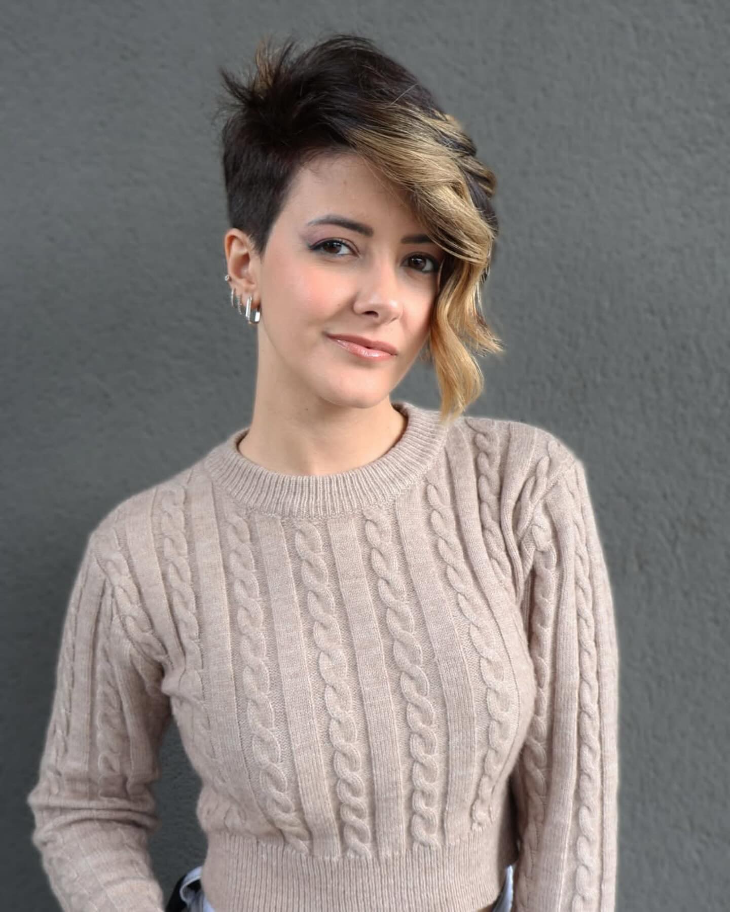 Modern Asymmetrical Pixie with Textured Layers