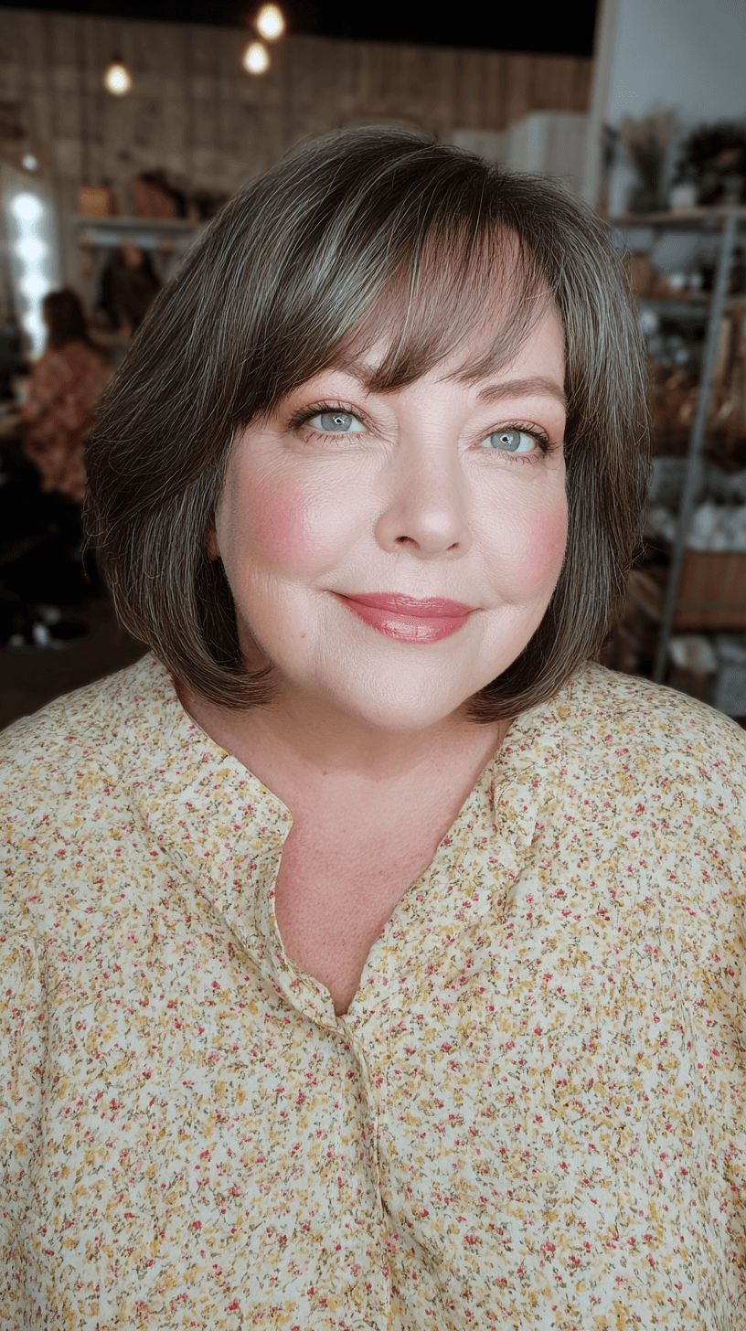Modern Textured Bob with Soft Bangs