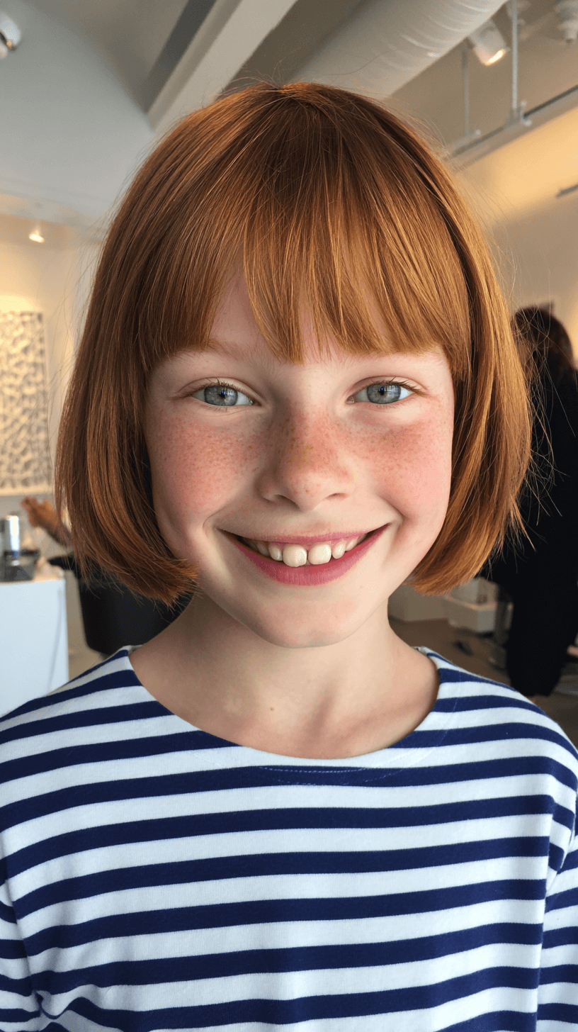 Playful Chin-Length Bob with Soft Bangs