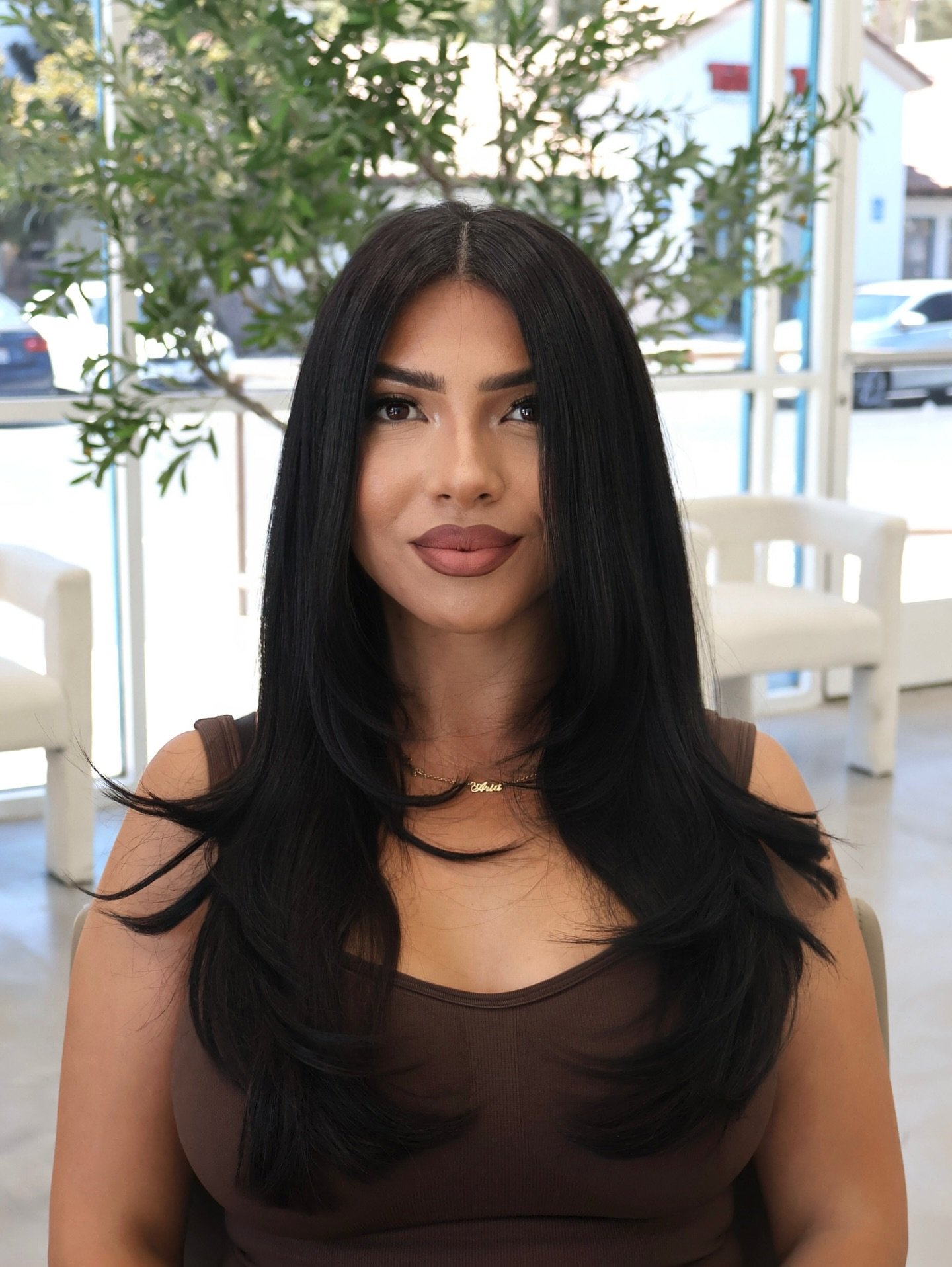 Sleek Long Layers with Soft Face-Framing Pieces