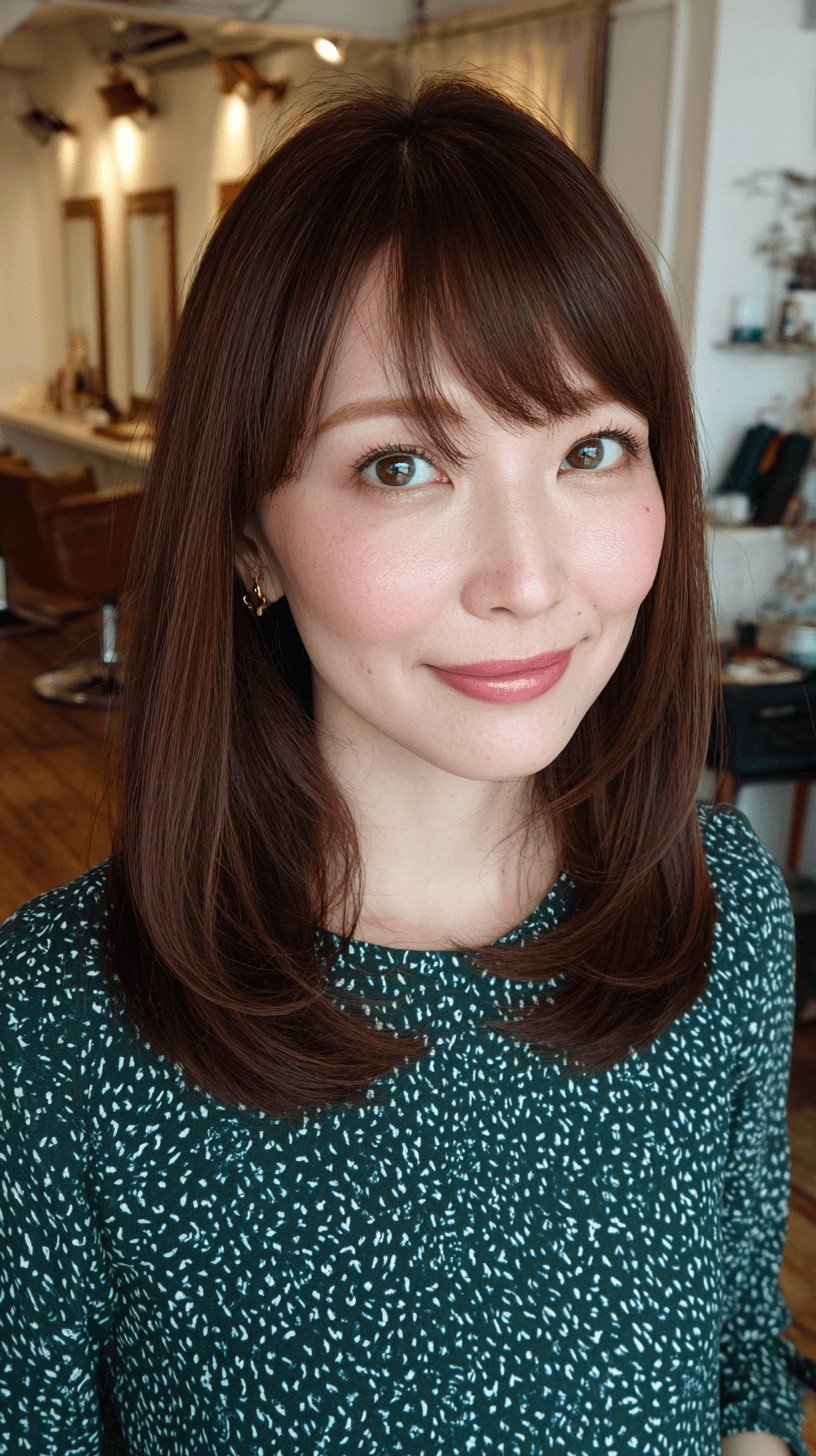 Smooth Long Layered Cut with Subtle Face-Framing Layers