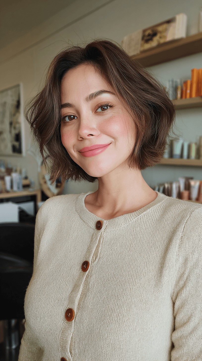Soft Textured Bob with Subtle Waves
