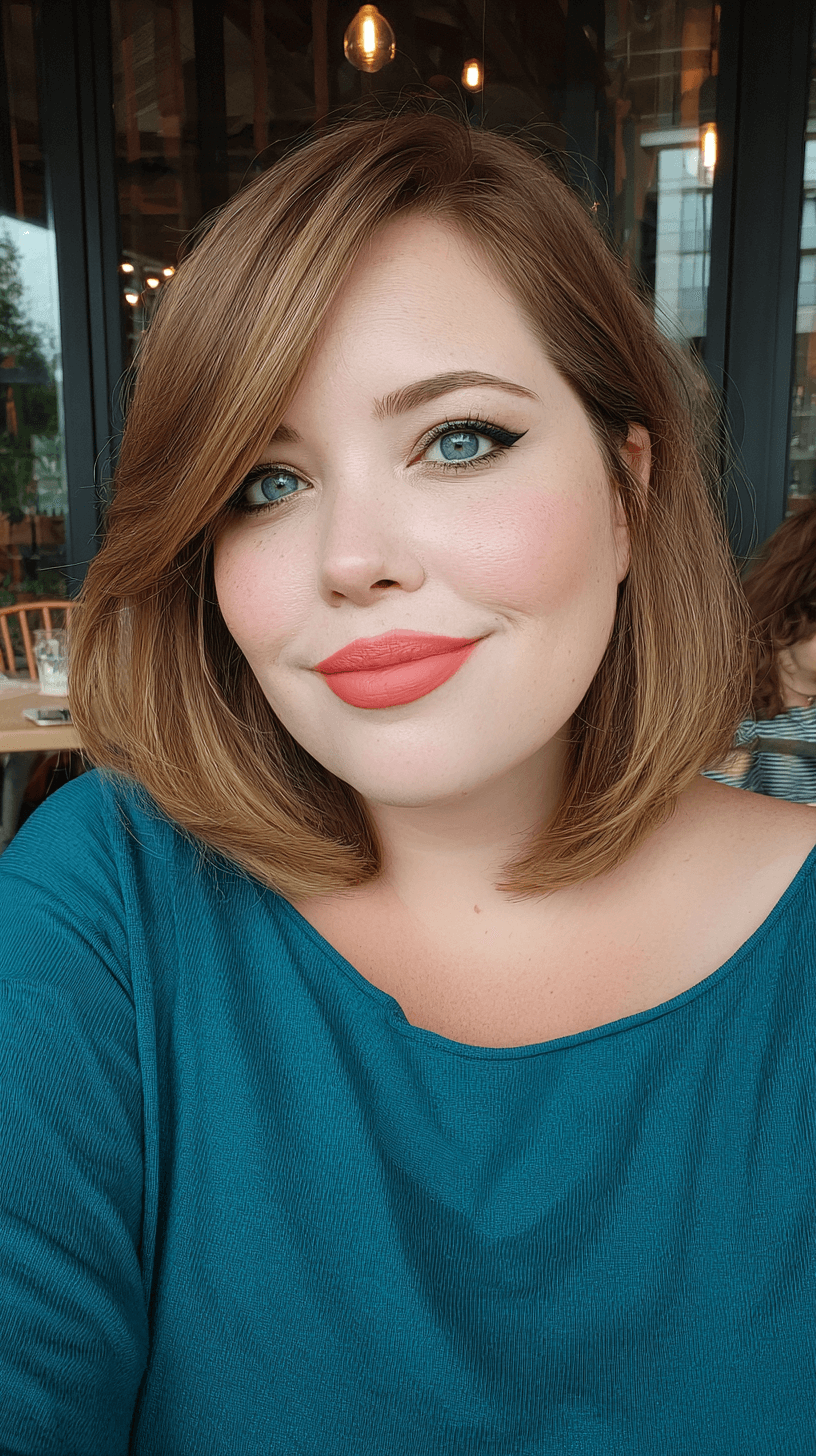 Softly Angled Lob with Subtle Face-Framing Layers