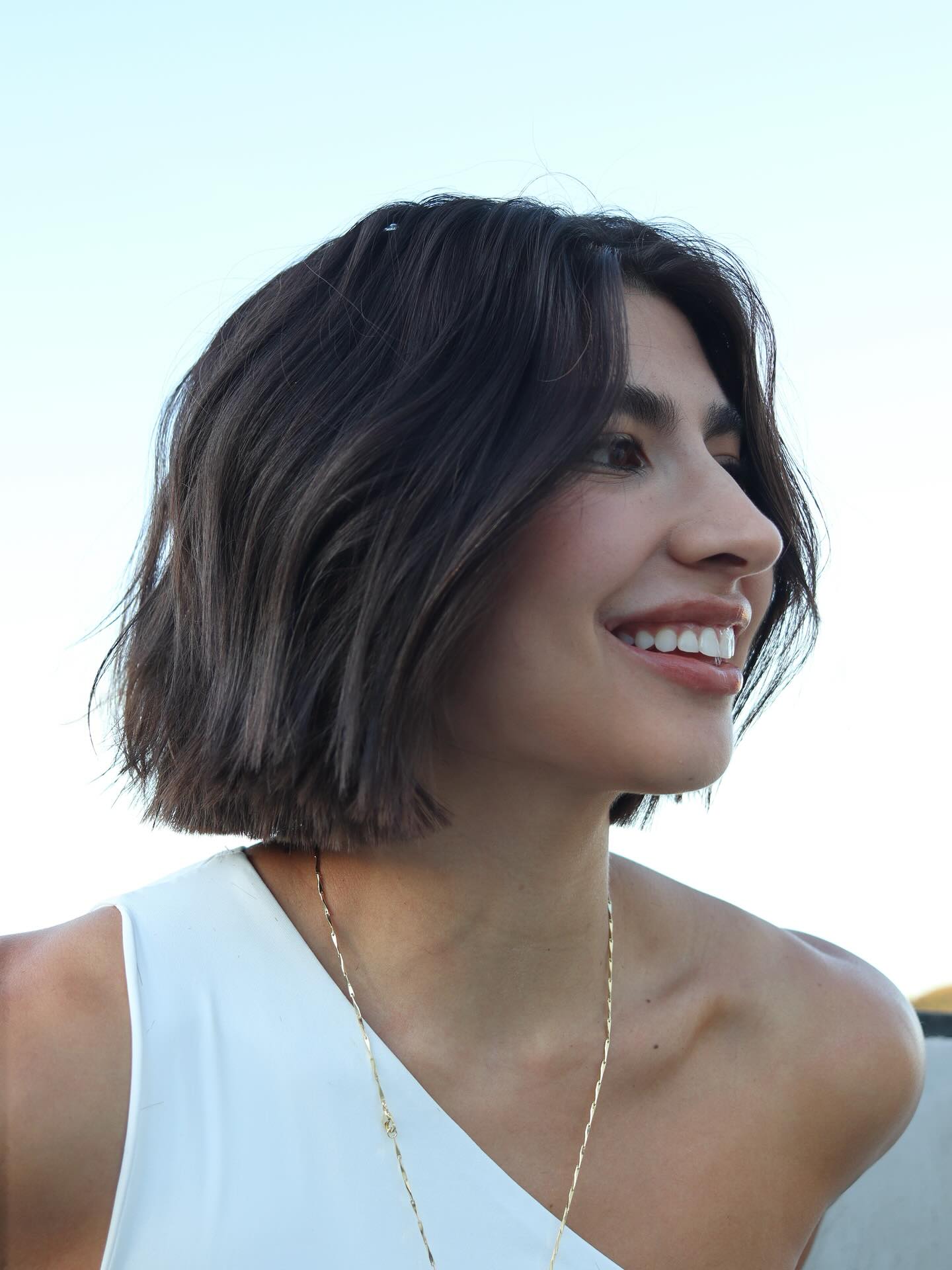 Textured A-Line Bob with Subtle Waves