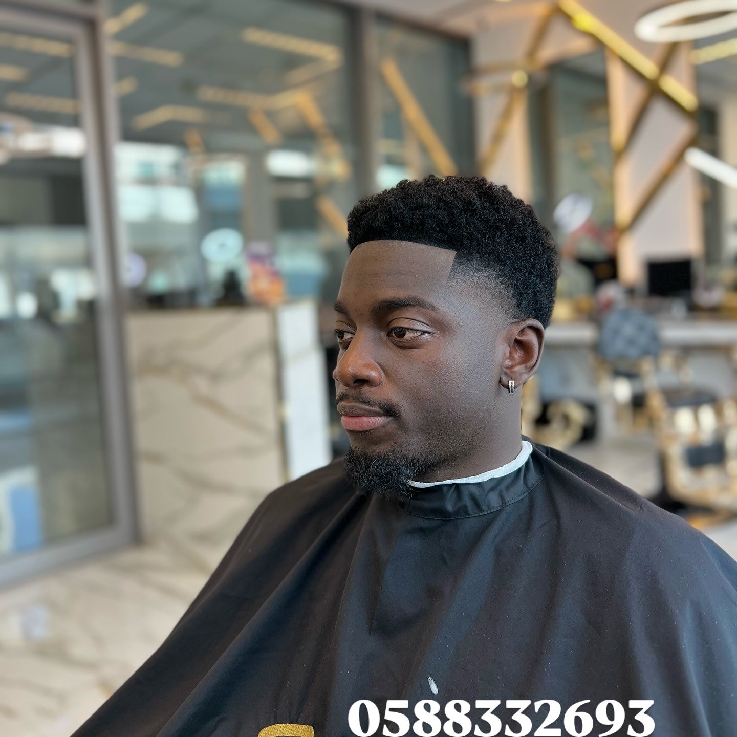 Textured High Top Fade with Clean Edges