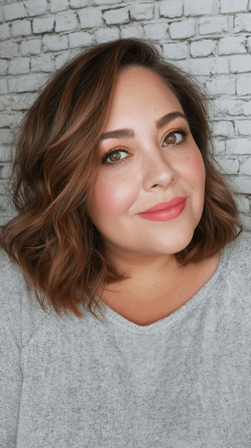 Textured Mid-Length Waves with Soft Highlights