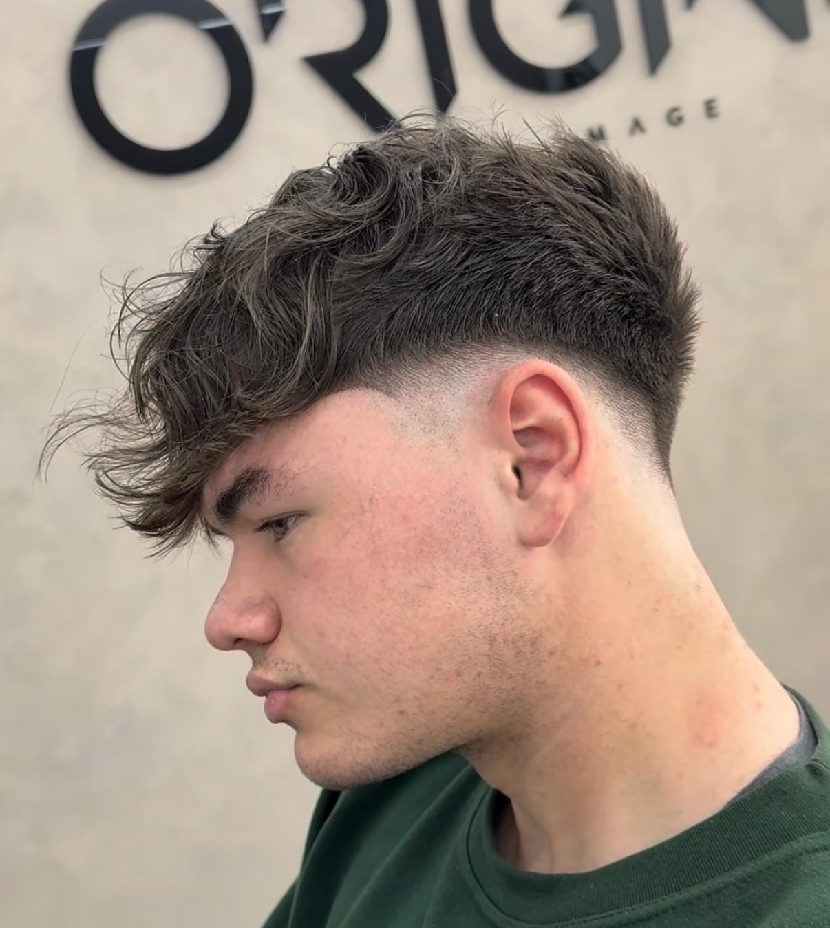 Textured Short Crop with Tapered Sides