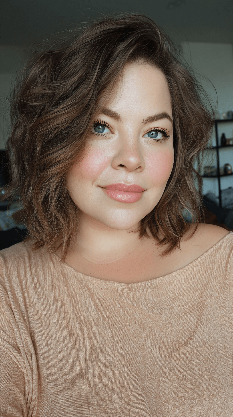 Textured Shoulder-Length Waves with Soft Layers