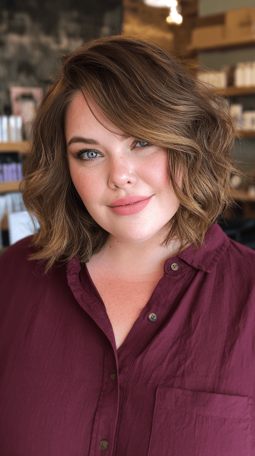 Textured Shoulder-Length Waves with Subtle Highlights