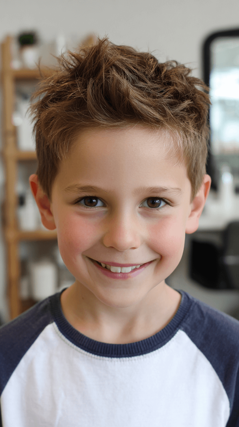 Textured Spiky Boy's Cut with Defined Layers