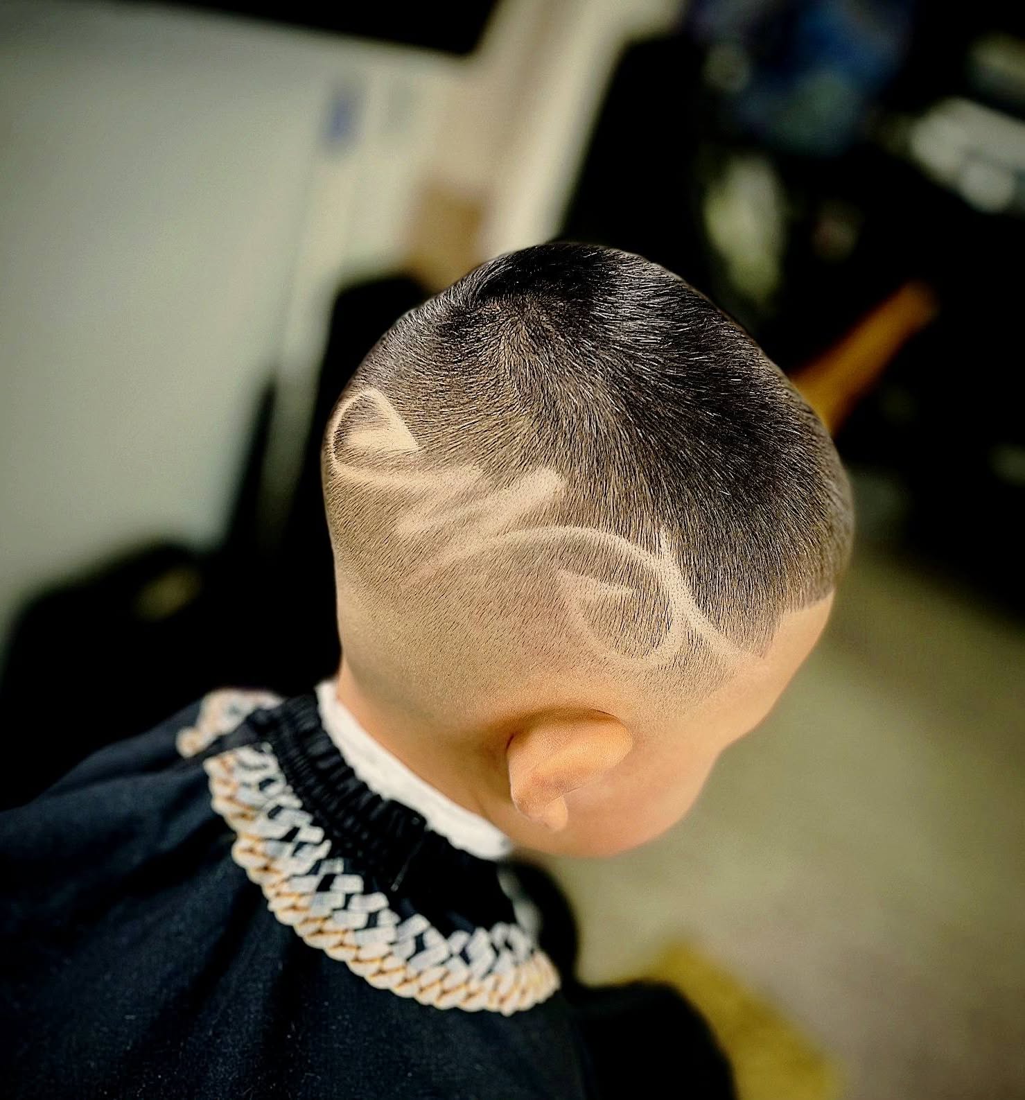 Trendy Precision Fade with Creative Design