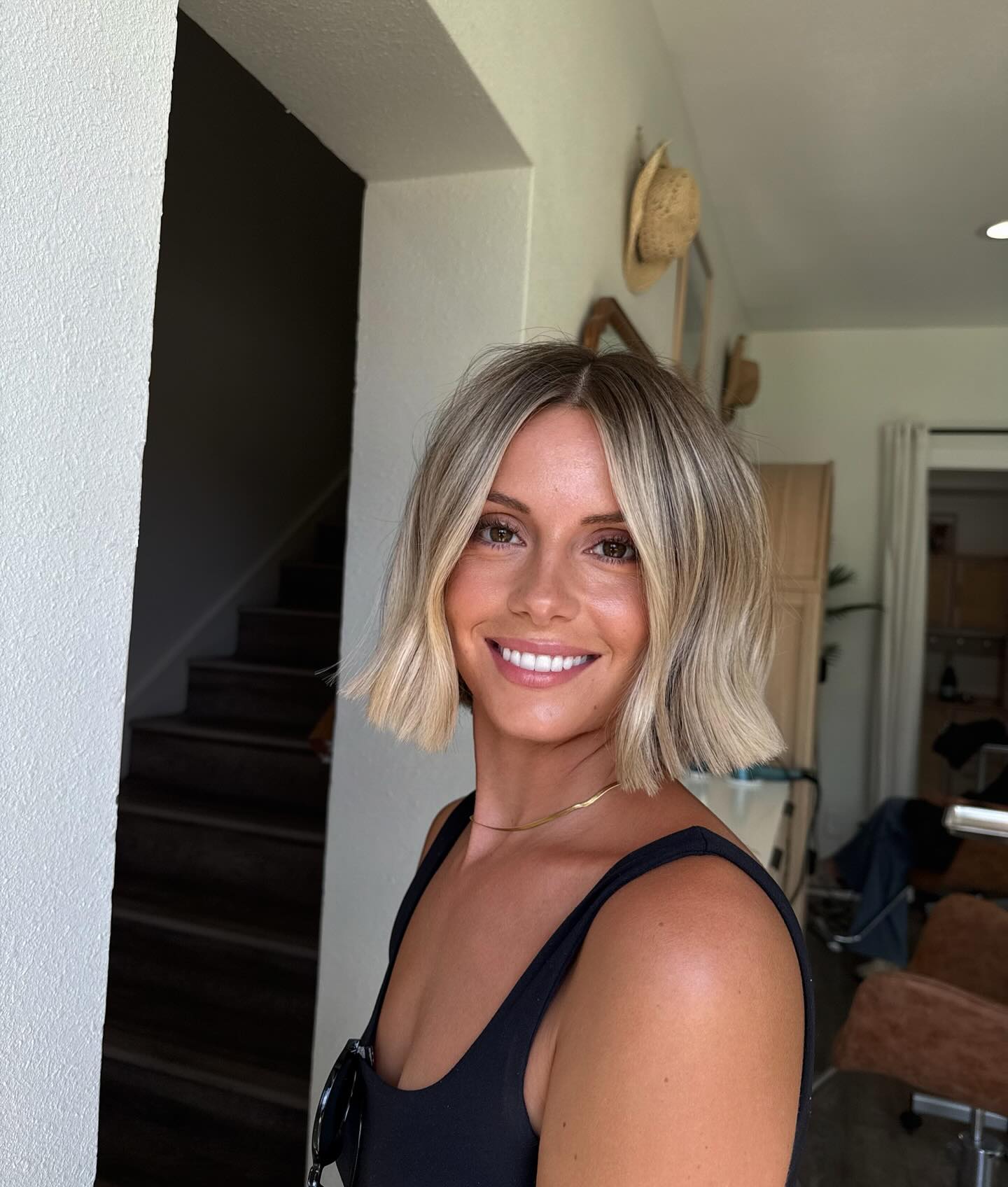 Trendy Textured Lob with Soft Waves