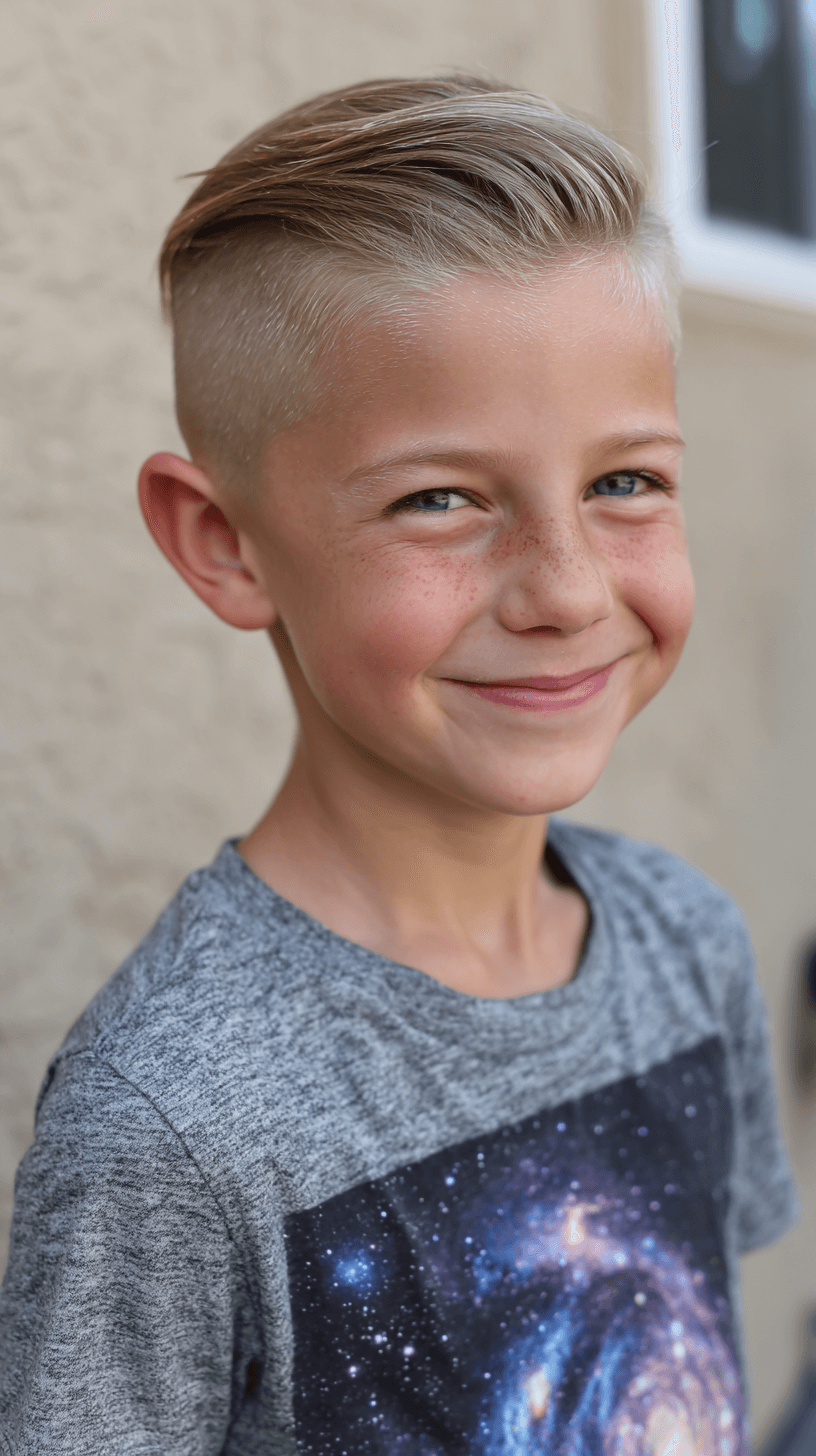 Trendy Textured Pompadour with Faded Sides