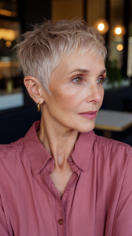 Chic Feathered Vanilla Pixie