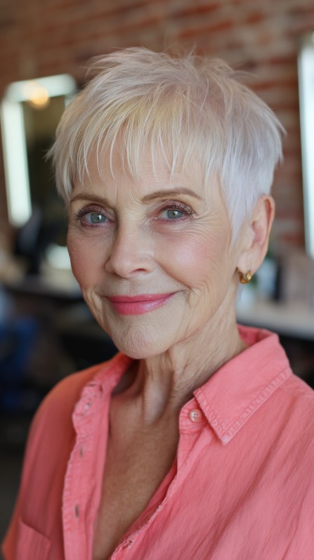 Platinum Pixie with Soft Textured Layers