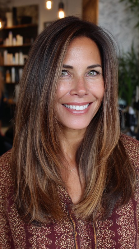 Subtle Chestnut Ombre with Soft Layering