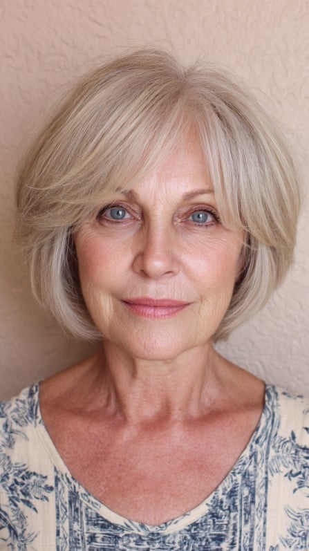 Timeless Feathered Layers with Natural Blonde Tones