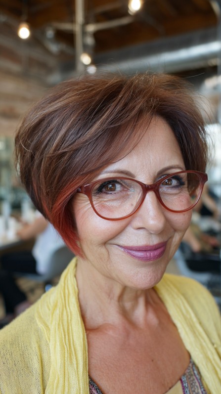 Vibrant Copper Pixie with Textured Layers