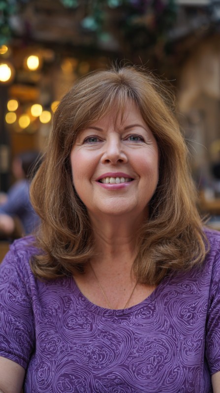 Effortless Chestnut Layers for Medium Length