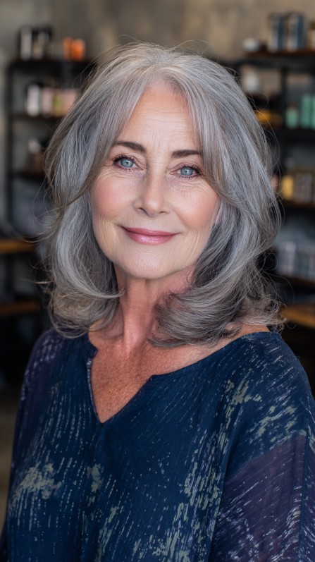 Graceful Silver Waves with Precision Layering