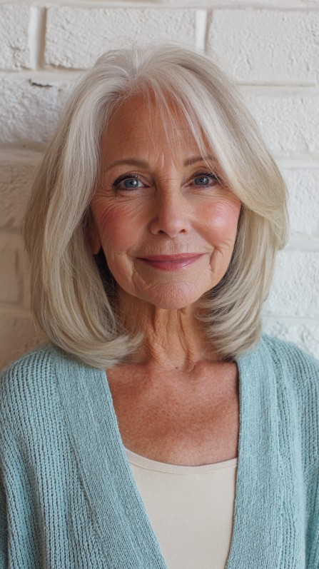 Platinum Feathered Layers for a Timeless Appeal