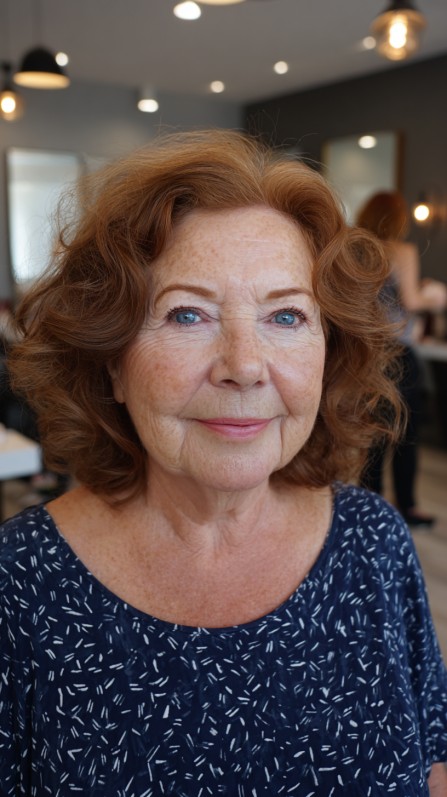 Auburn Elegance Medium Layered Curls
