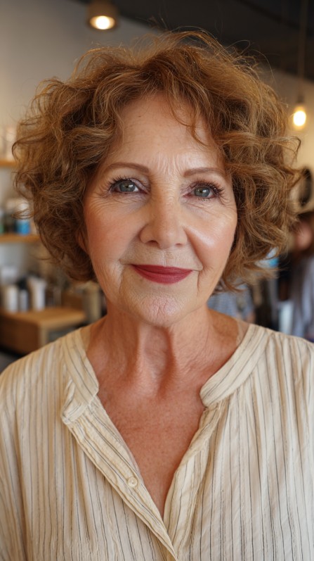 Copper Cinnamon Curls with Gentle Lift