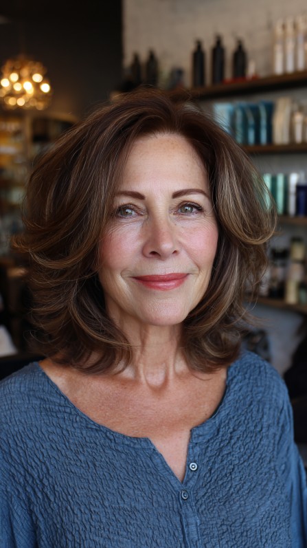 Flowing Chestnut Waves with Seamless Layers