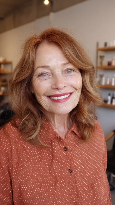 Radiant Auburn Cascade with Soft Layers