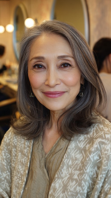 Silver Elegance with Gentle Waves