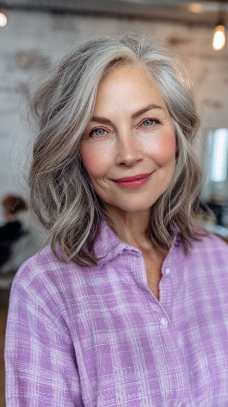 Silver Waves with Mid-Length Layering