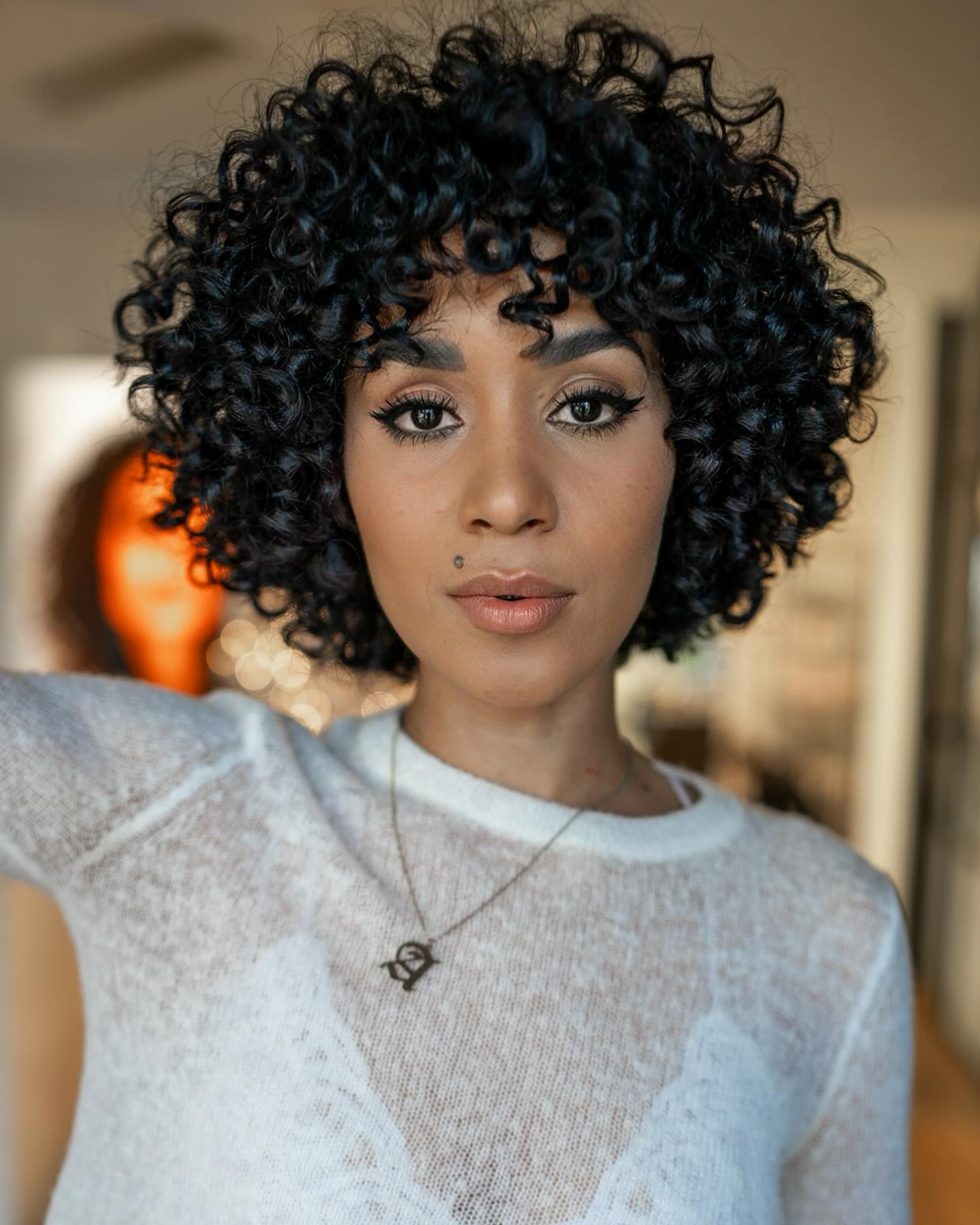Bouncy Caramel-Tipped Coils