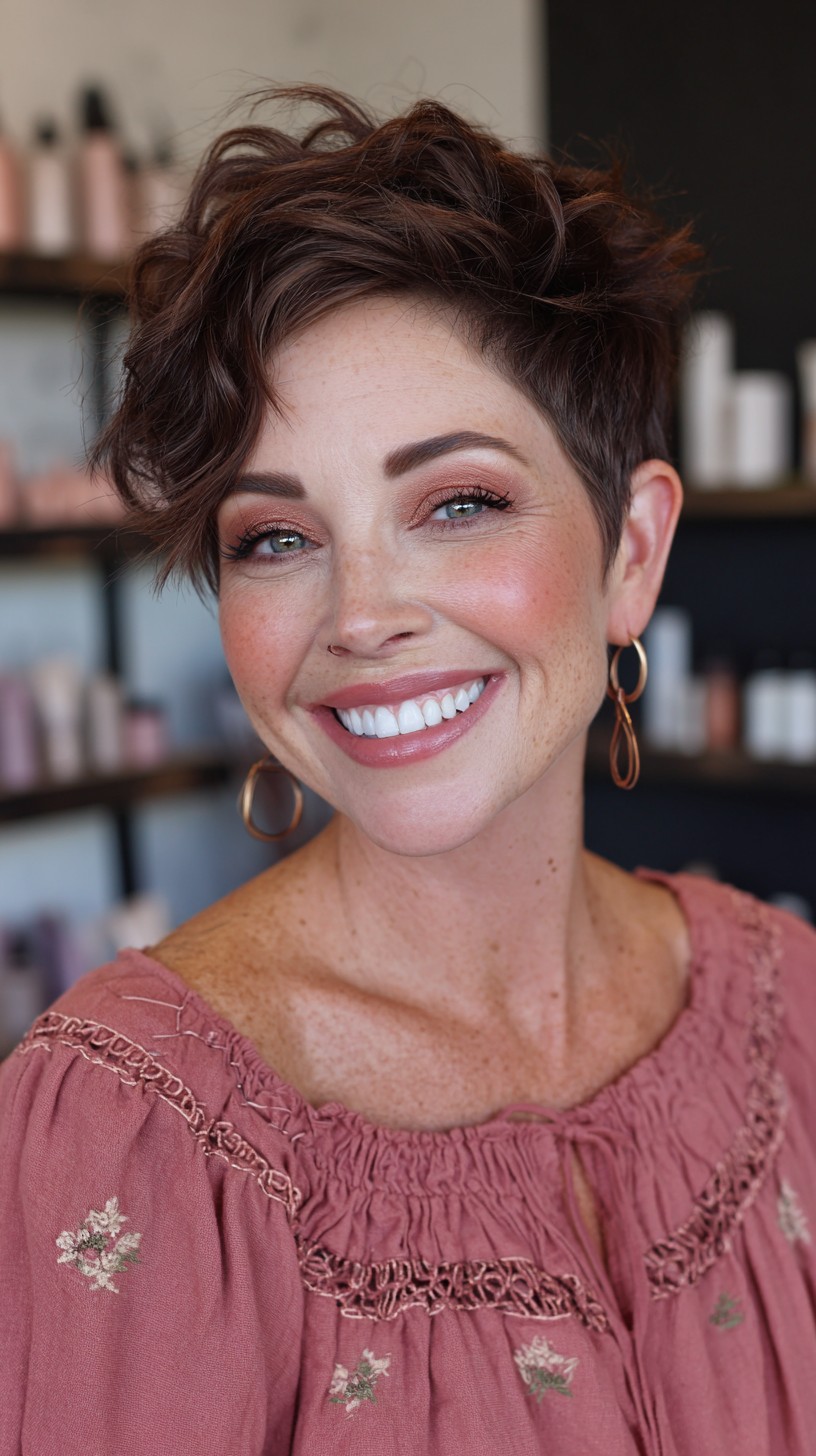 Breezy Textured Pixie with Soft Waves