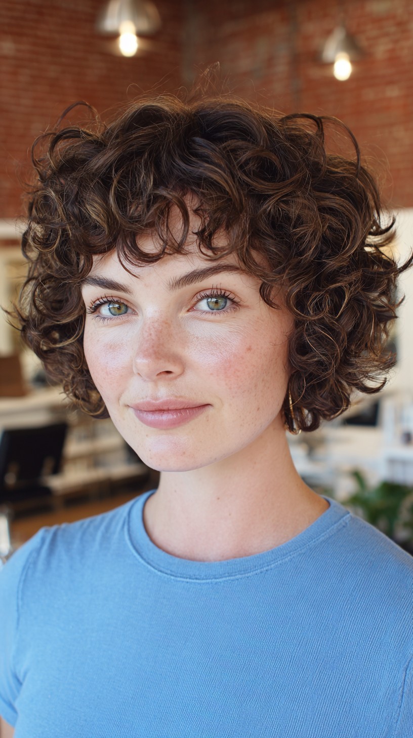Lustrous Layered Cinnamon Swirl Curls