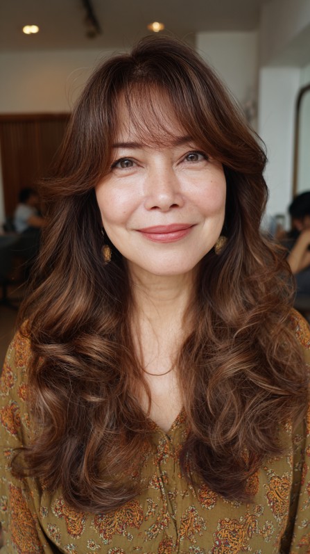 Rich Copper Curls with Soft Voluminous Layers