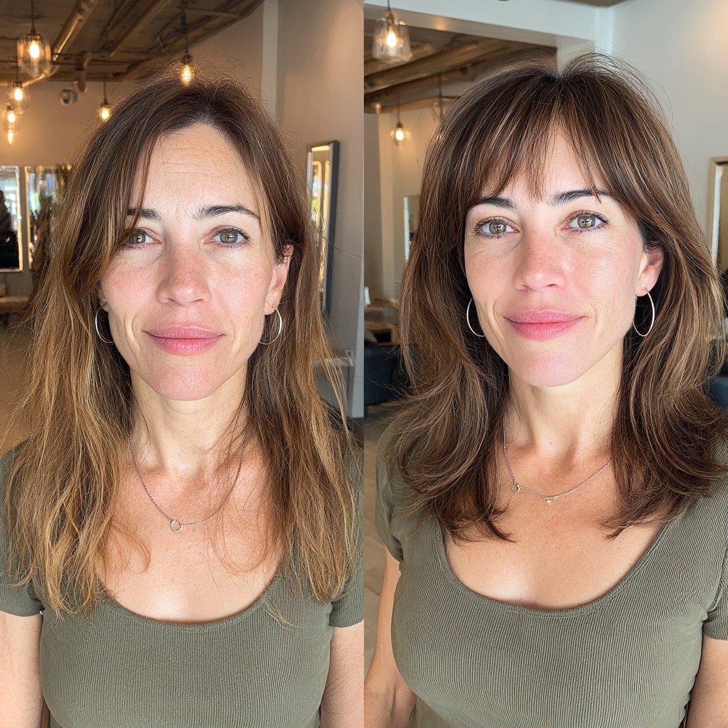 Classic Chestnut Fringe with Voluminous Layers