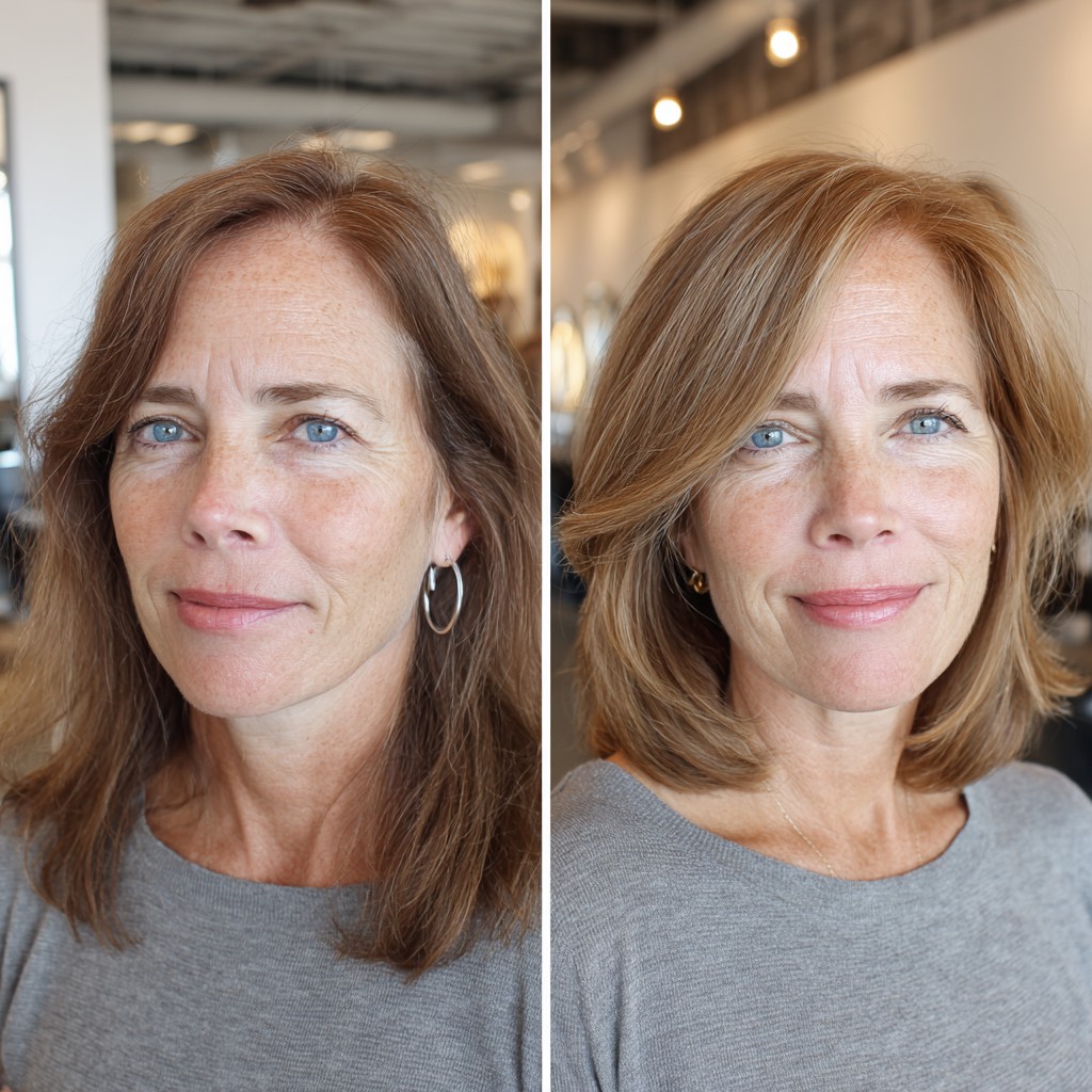 Effortless Mid-Length Blonde with Face-Framing Layers