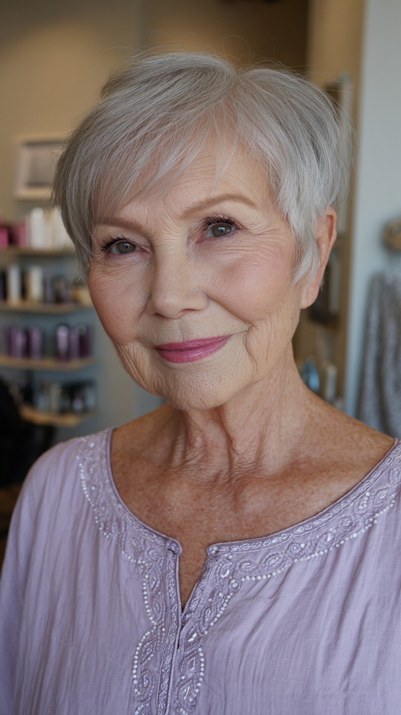 Refined Silver Layered Cut for Graceful Aging